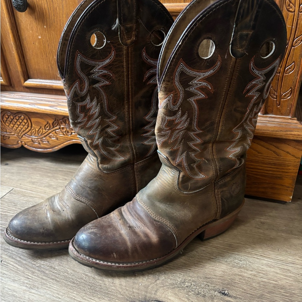 Double H Distressed Brown Cowboy Boots